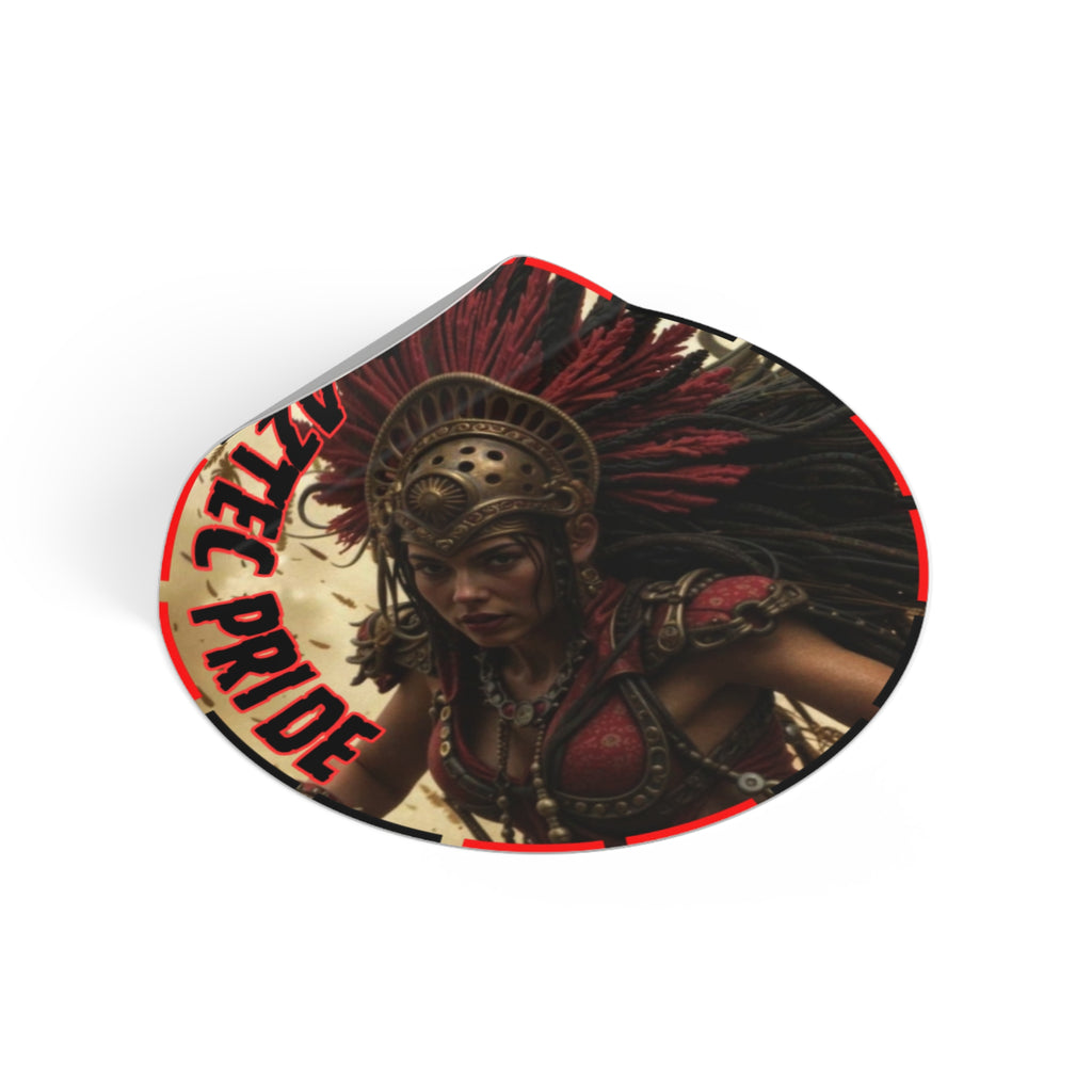Aztec Bloodwar Queen Round Vinyl Sticker – Waterproof Matte Decal (2”–6”)