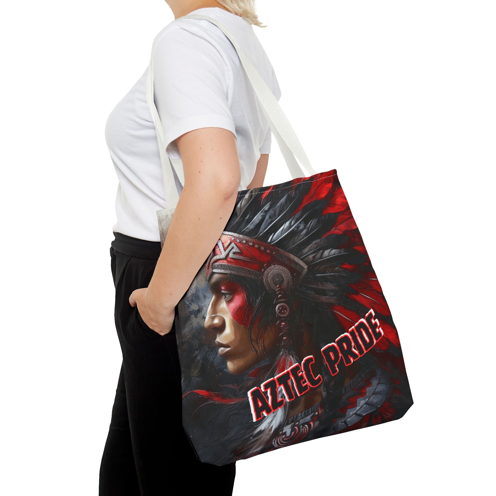 Aztec Silent Warrior Tote Bag – Aztec-Inspired Reusable Shopping Bag | GringoArte