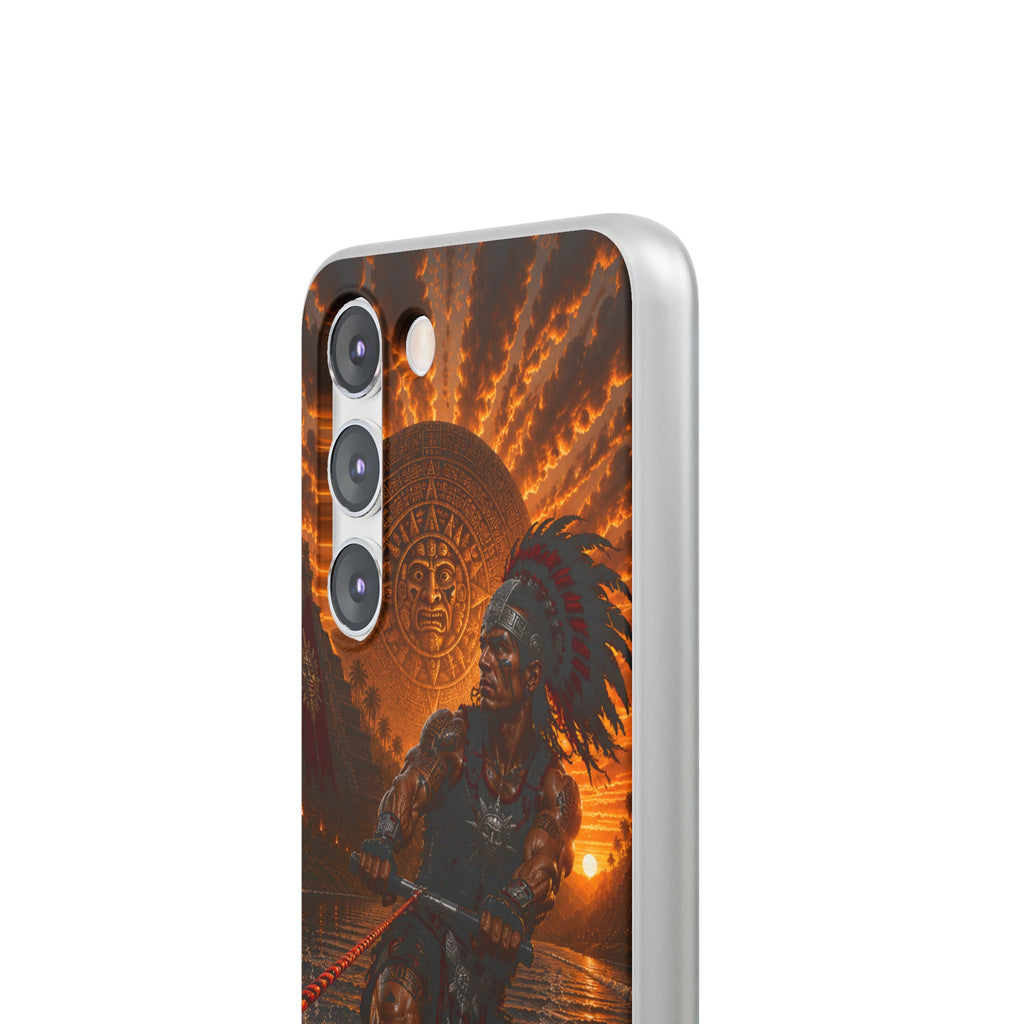 Aztec Wakeboard Male Warrior – Flexi Phone Case (iPhone & Samsung • Clear TPU • Made & Shipped in the USA • 🚚 FREE USA Shipping • Personalized Option)