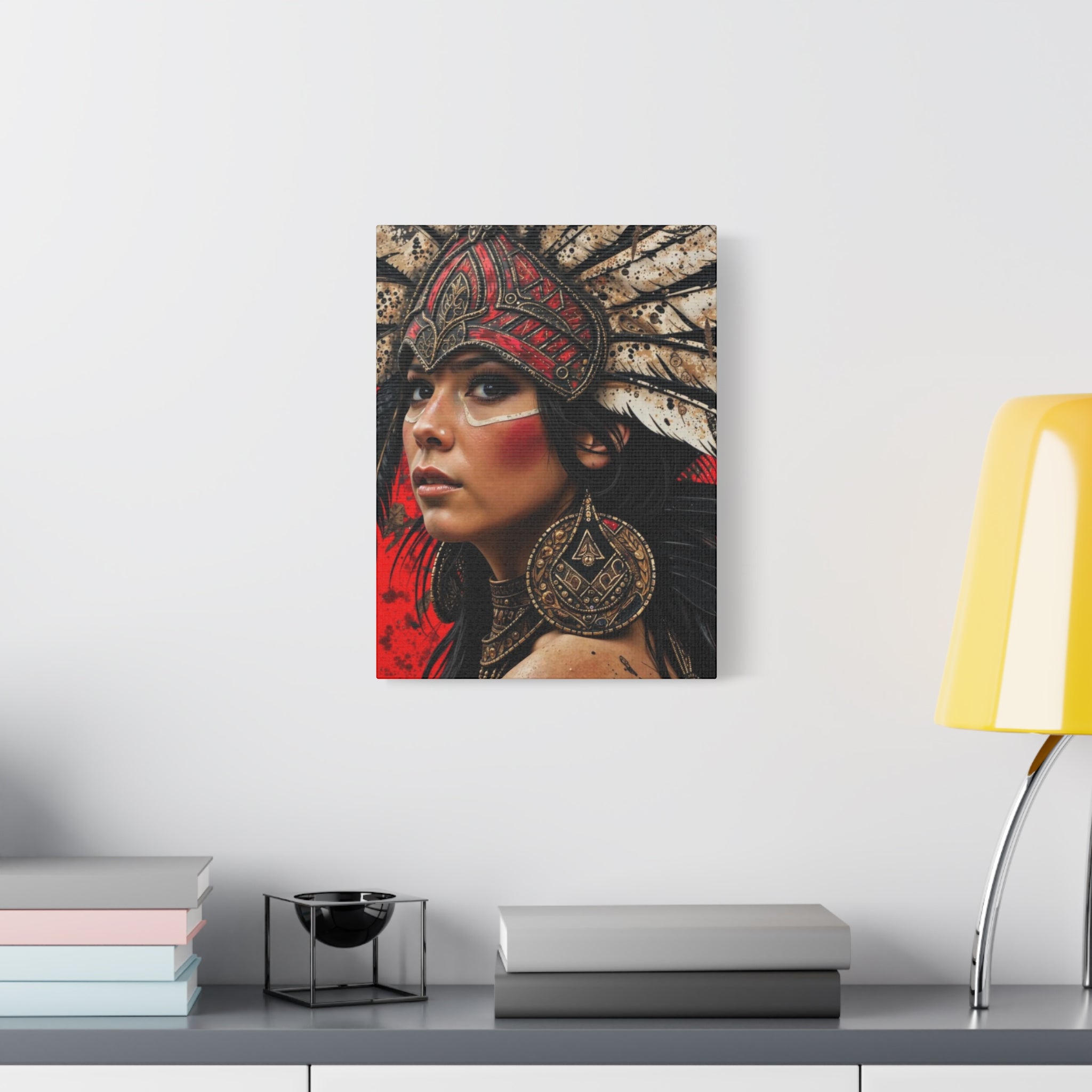 Aztec Moon Goddess – Bold Aztec Wall Art Canvas