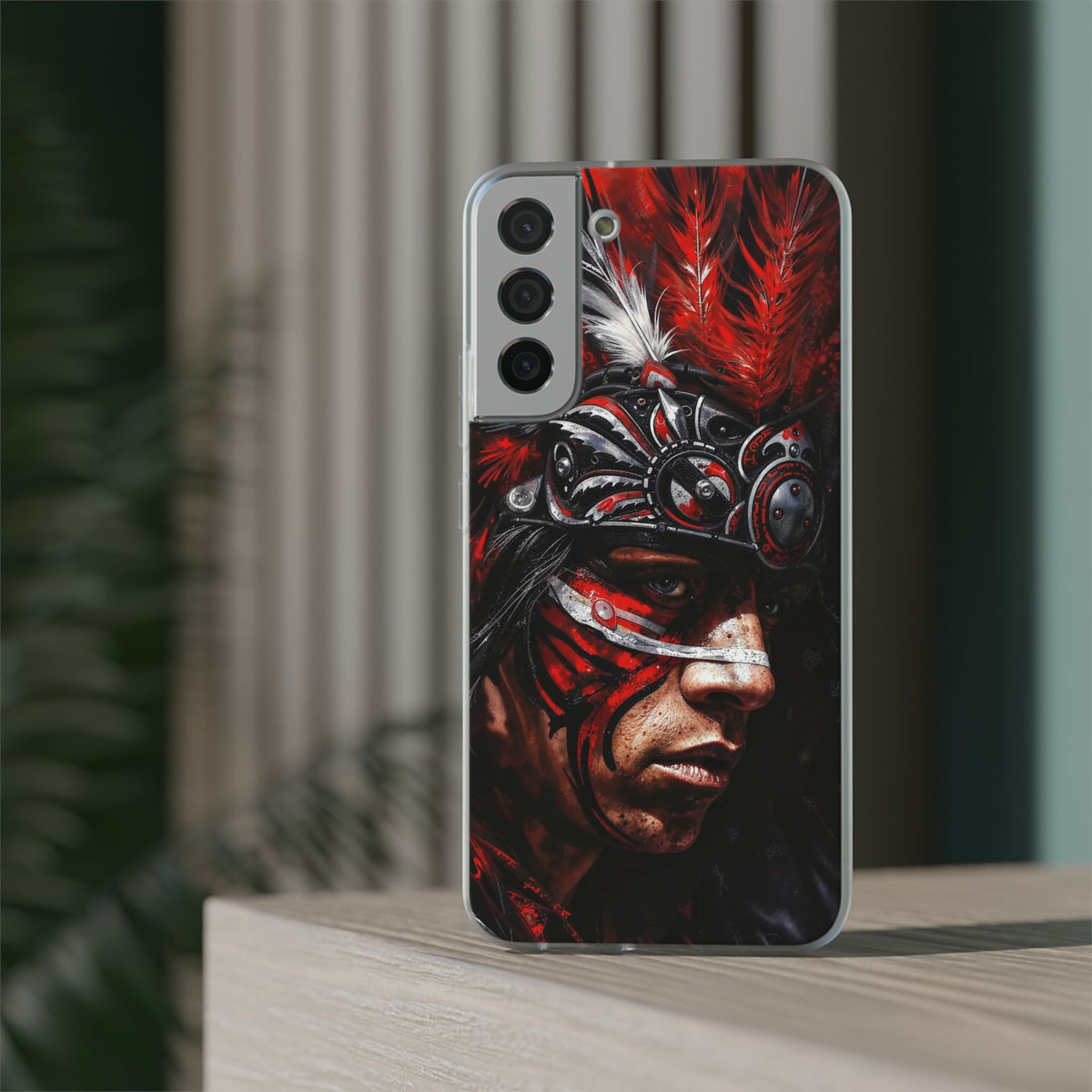 Aztec King of Kings – Flexi Phone Case (iPhone & Samsung • Clear TPU • Made in USA • Personalized Option)