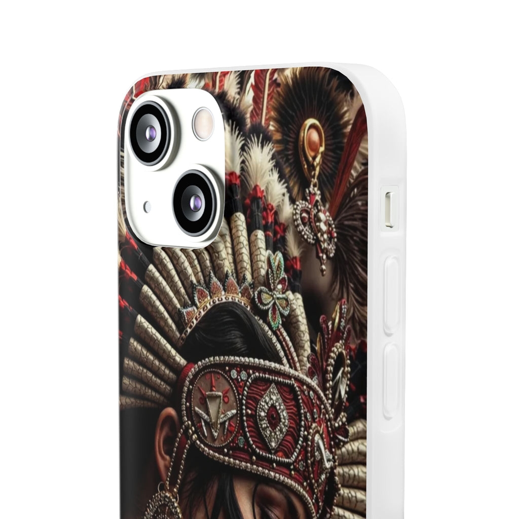 Aztec Goddess Spirit – Flexi Phone Case (iPhone & Samsung • Clear TPU • Made in USA • Personalized Option)