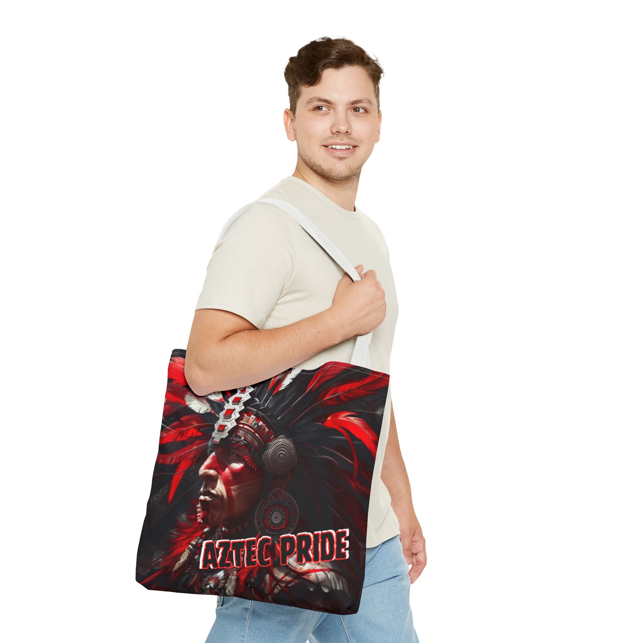 Aztec Loyal Warrior Tote Bag – Aztec-Inspired Reusable Shopping Bag | GringoArte