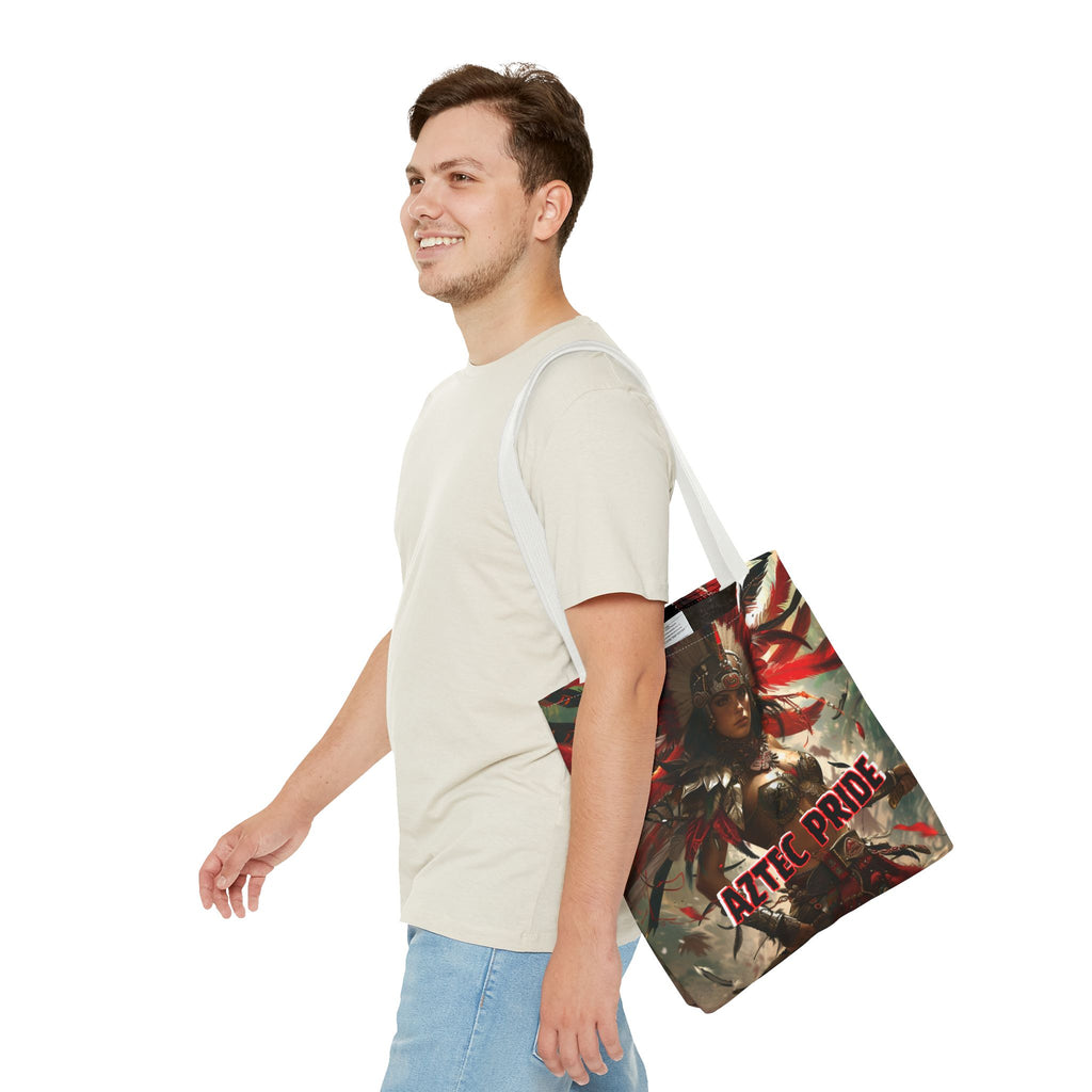 Aztec Blood Feather Goddess Tote Bag – Aztec-Inspired Reusable Shopping Bag | GringoArte