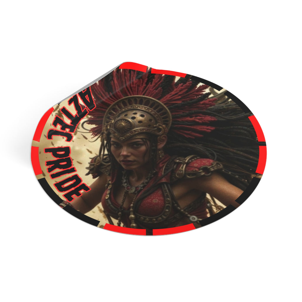 Aztec Bloodwar Queen Round Vinyl Sticker – Waterproof Matte Decal (2”–6”)