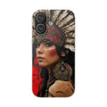 Aztec Moon Goddess – Flexi Phone Case (iPhone & Samsung • Clear TPU • Made in USA • Personalized Option)