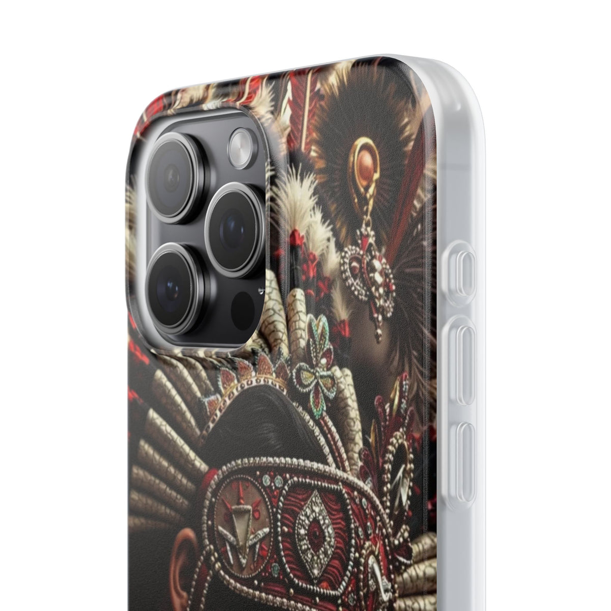 Aztec Goddess Spirit – Flexi Phone Case (iPhone & Samsung • Clear TPU • Made in USA • Personalized Option)