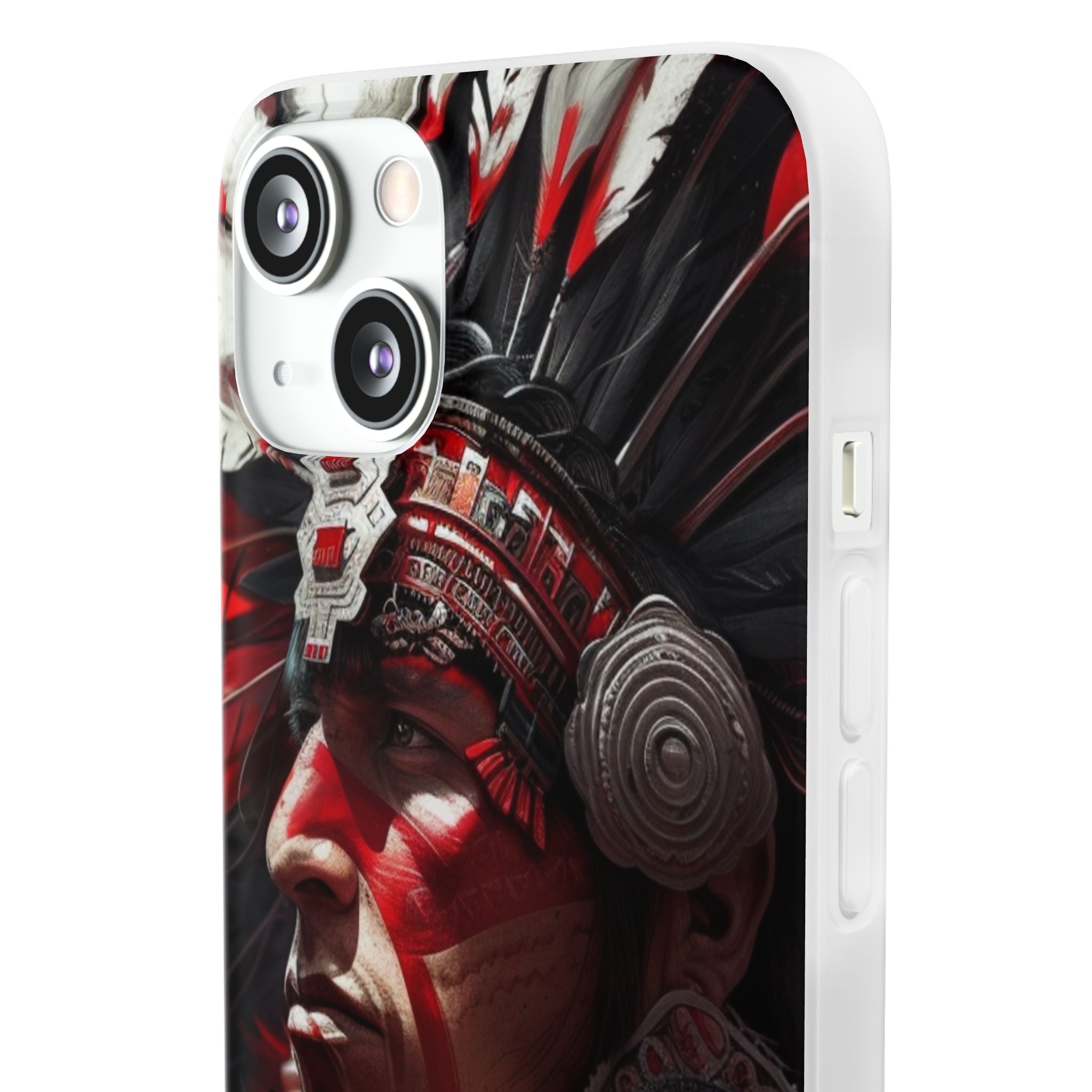 Aztec Loyal Warrior – Flexi Phone Case (iPhone & Samsung • Clear TPU • Made in USA • Personalized Option)