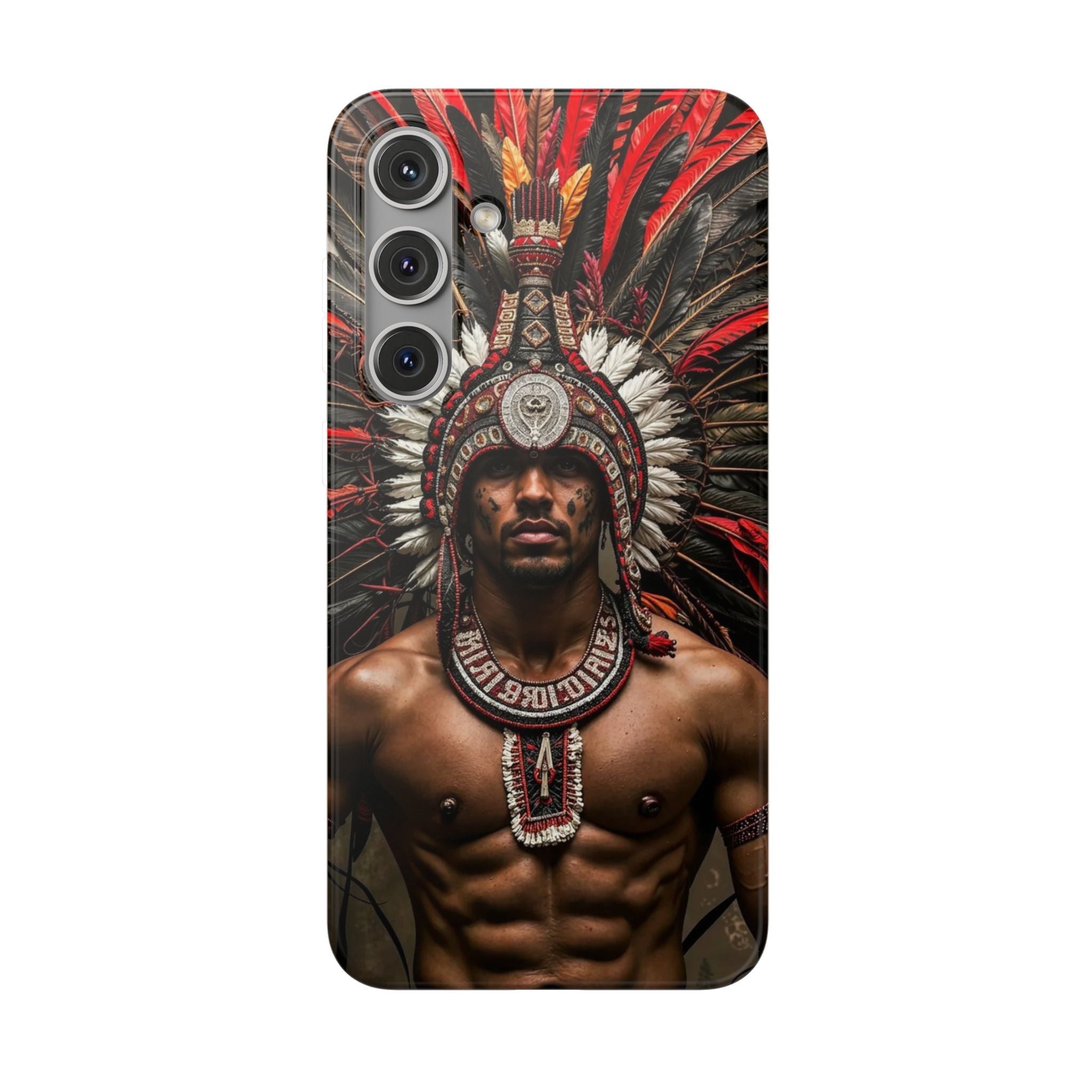 Aztec Warrior Eagle – Flexi Phone Case (iPhone & Samsung • Clear TPU • Made in USA • Personalized Option)