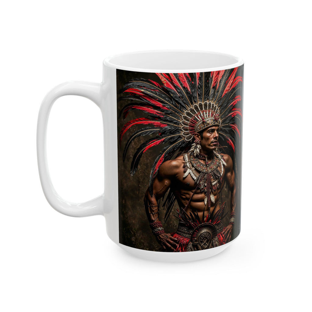 Aztec Sun Guardian – Ceramic Mug (11oz, 15oz • Dishwasher & Microwave Safe • Made in USA • Personalized Option)