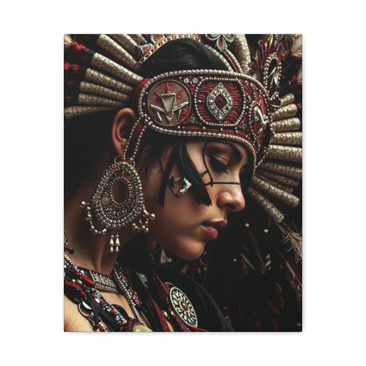 Aztec Goddess Spirit – Bold Aztec Wall Art Canvas