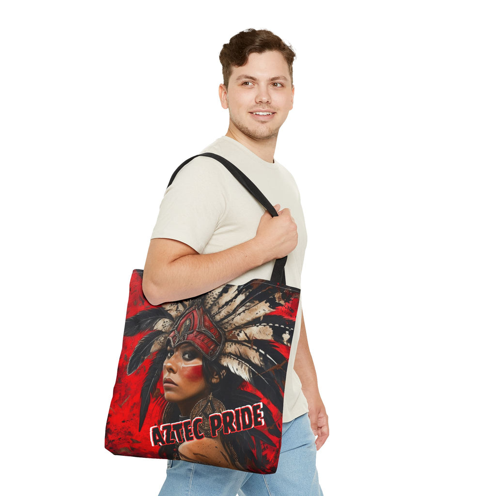 Aztec Moon Goddess Tote Bag – Aztec-Inspired Reusable Shopping Bag | GringoArte
