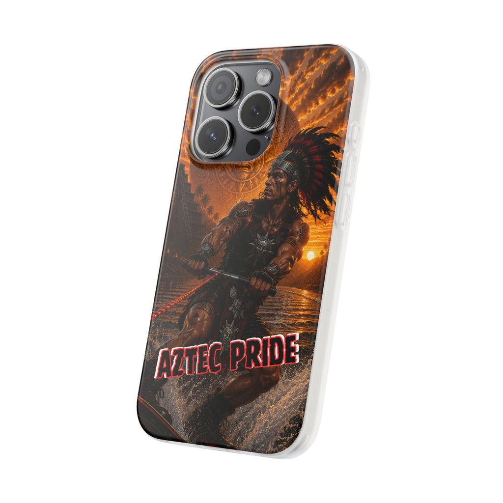 Aztec Wakeboard Male Warrior – Flexi Phone Case (iPhone & Samsung • Clear TPU • Made & Shipped in the USA • 🚚 FREE USA Shipping • Personalized Option)