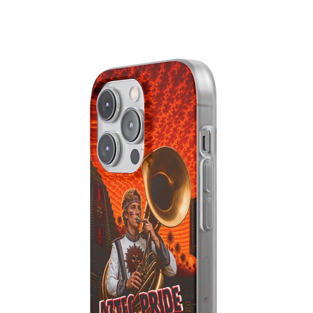 Aztec Band Warrior – Flexi Phone Case (iPhone & Samsung • Clear TPU • Made & Shipped in the USA • 🚚 FREE USA Shipping • Personalized Option)