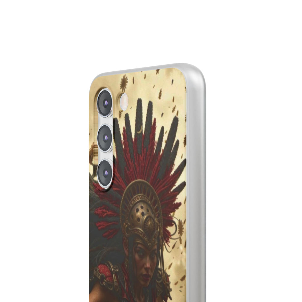 Aztec Bloodwar Queen – Flexi Phone Case (iPhone & Samsung • Clear TPU • Made in USA • Personalized Option)