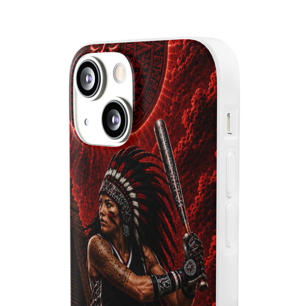 Aztec Softball Warrior – Flexi Phone Case (iPhone & Samsung • Clear TPU • Made in USA • Personalized Option)