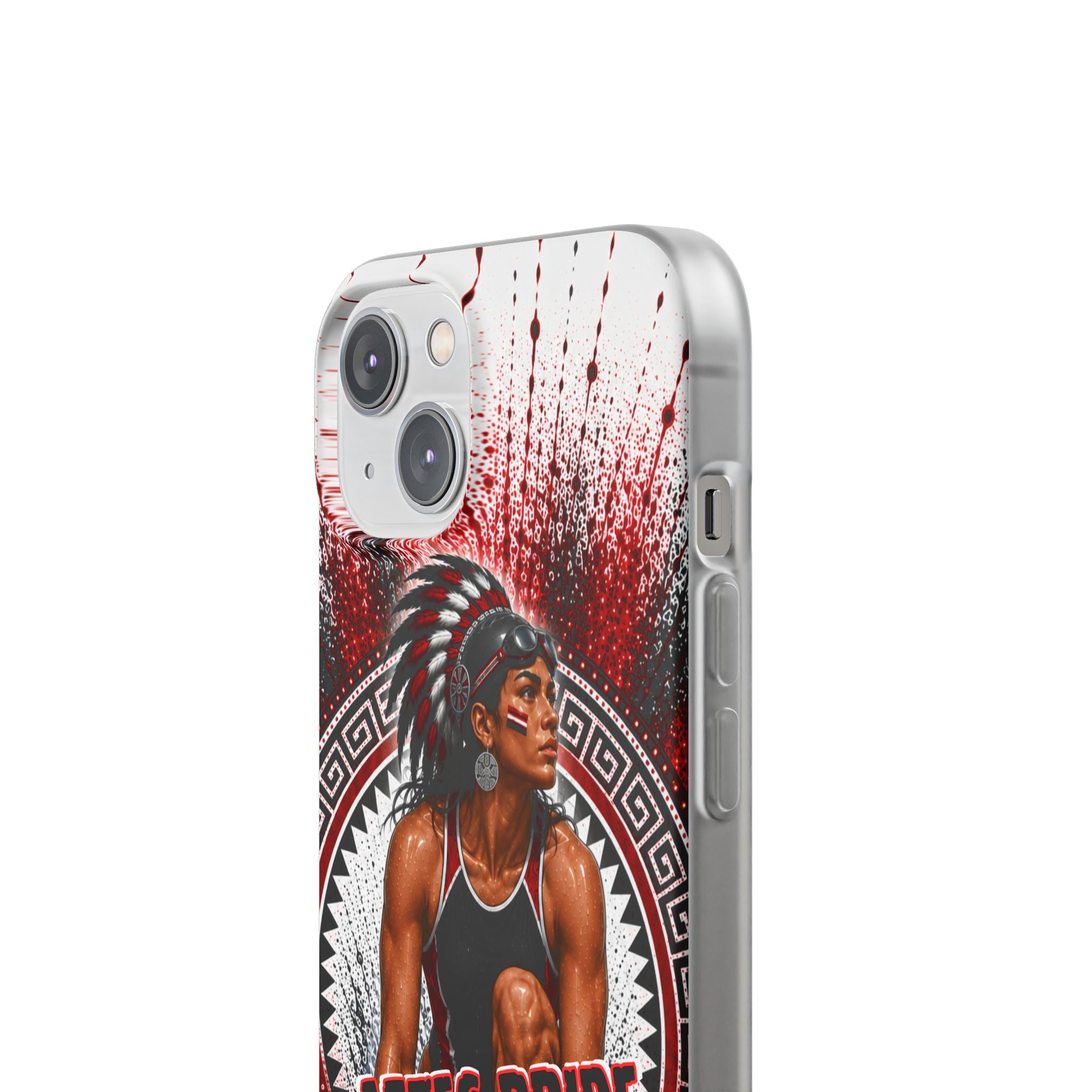 Aztec Swim & Dive Warrior – Flexi Phone Case (iPhone & Samsung • Clear TPU • Made & Shipped in the USA • 🚚 FREE USA Shipping • Personalized Option)