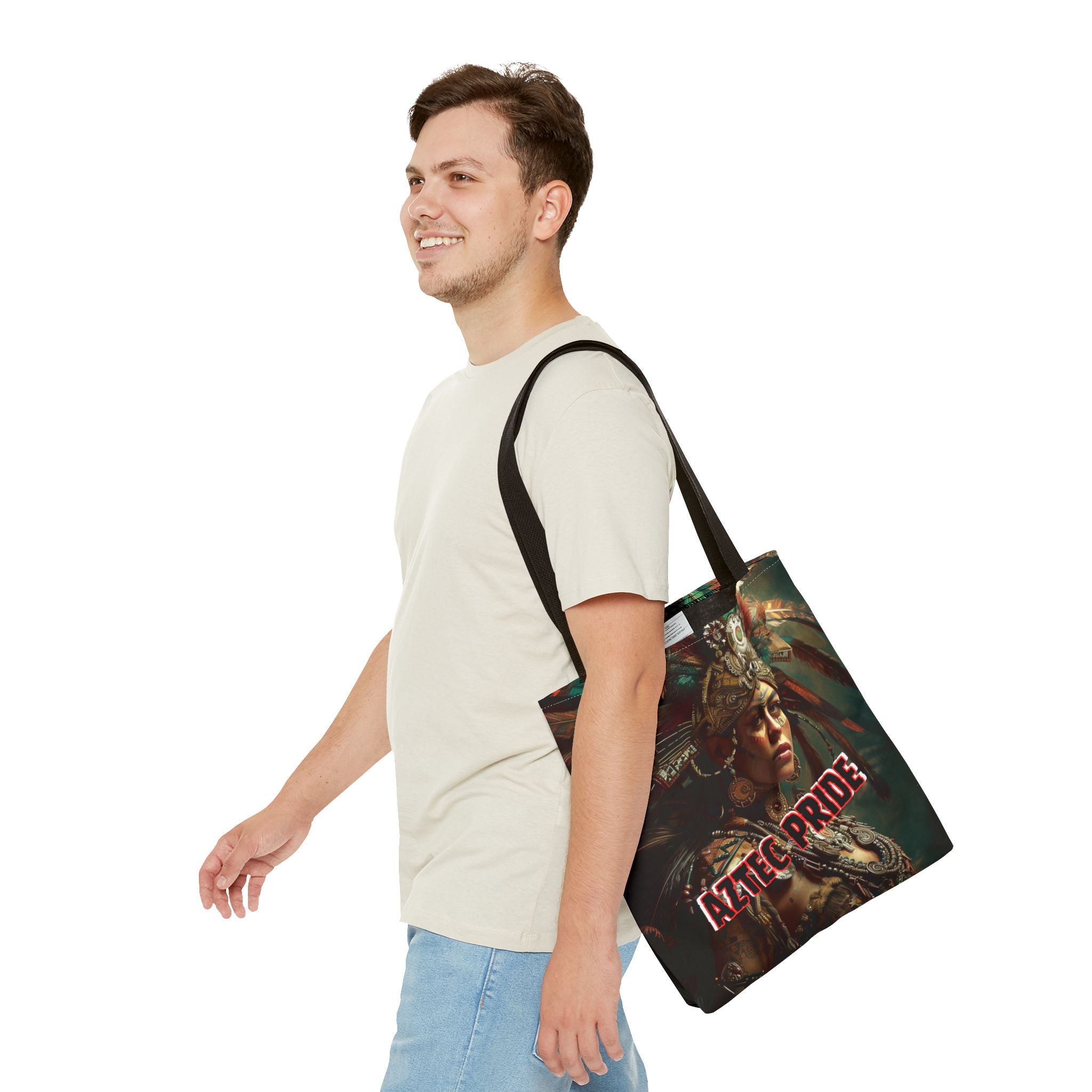 Aztec Warrior Goddess Tote Bag – Aztec-Inspired Reusable Shopping Bag | GringoArte
