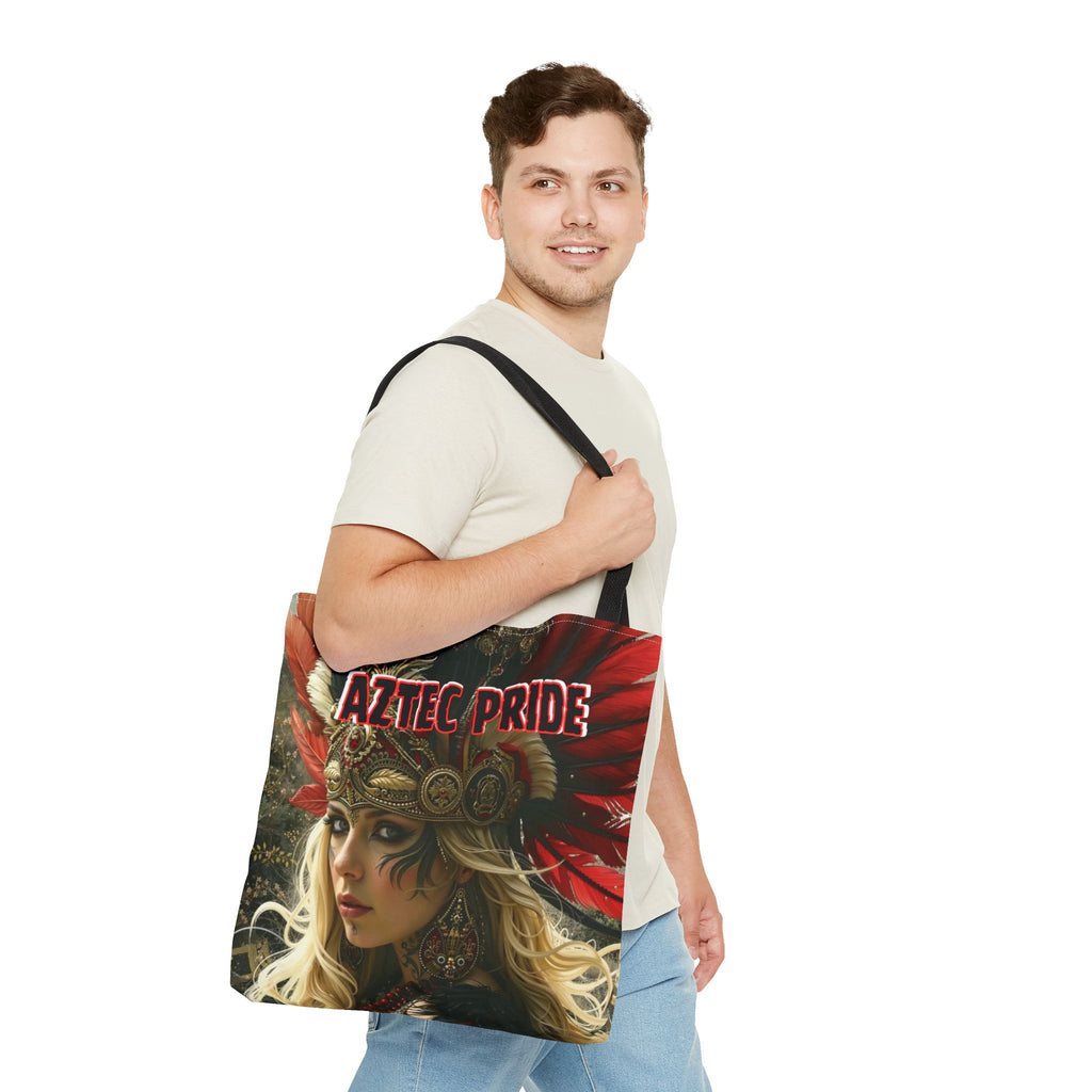 Aztec Fireheart Queen Tote Bag – Aztec-Inspired Reusable Shopping Bag | GringoArte