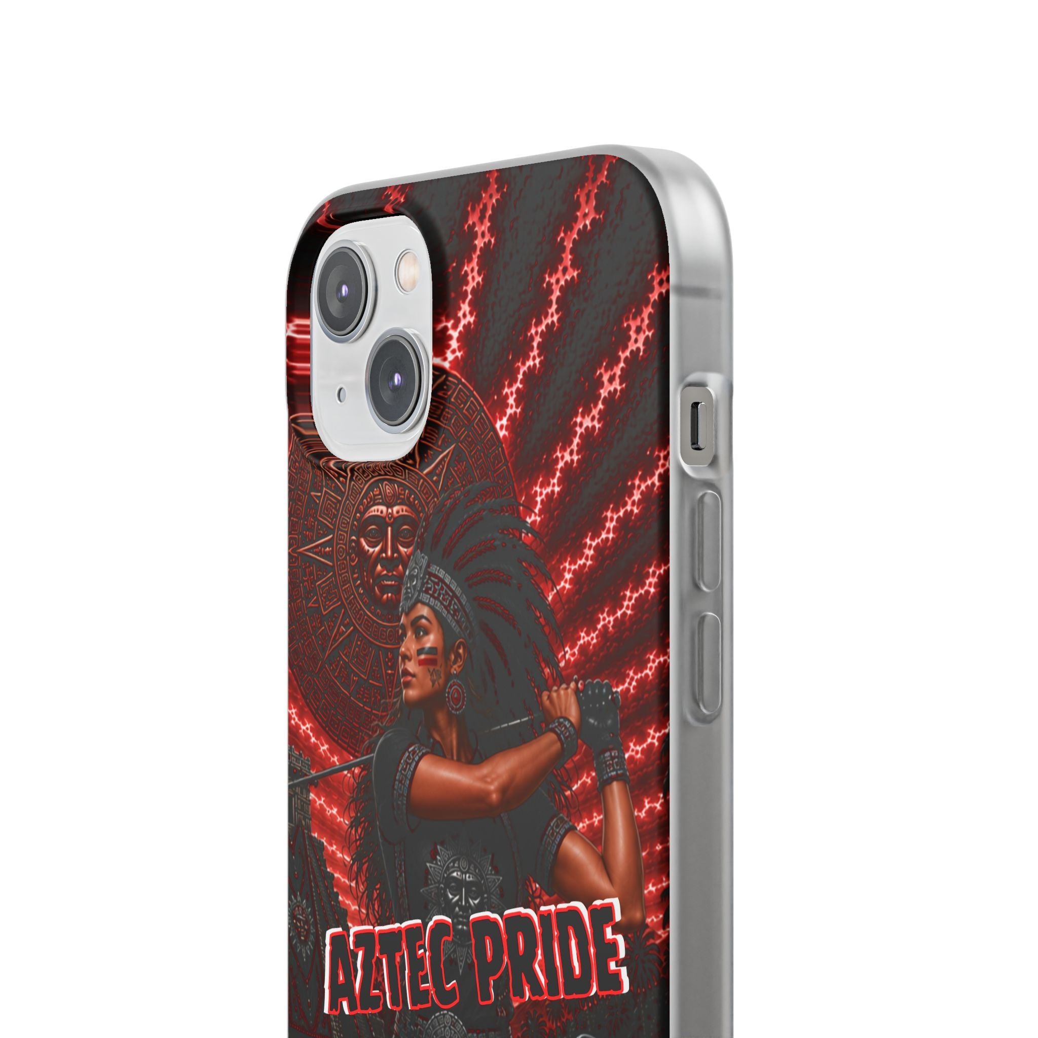 Aztec Golf Female Warrior – Flexi Phone Case (iPhone & Samsung • Clear TPU • Made & Shipped in the USA • 🚚 FREE USA Shipping • Personalized Option)