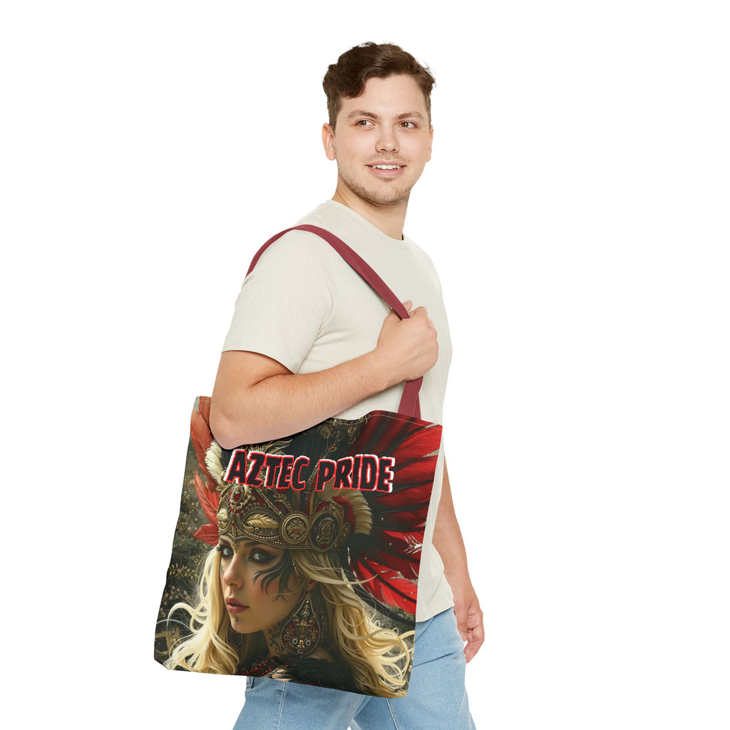 Aztec Fireheart Queen Tote Bag – Aztec-Inspired Reusable Shopping Bag | GringoArte