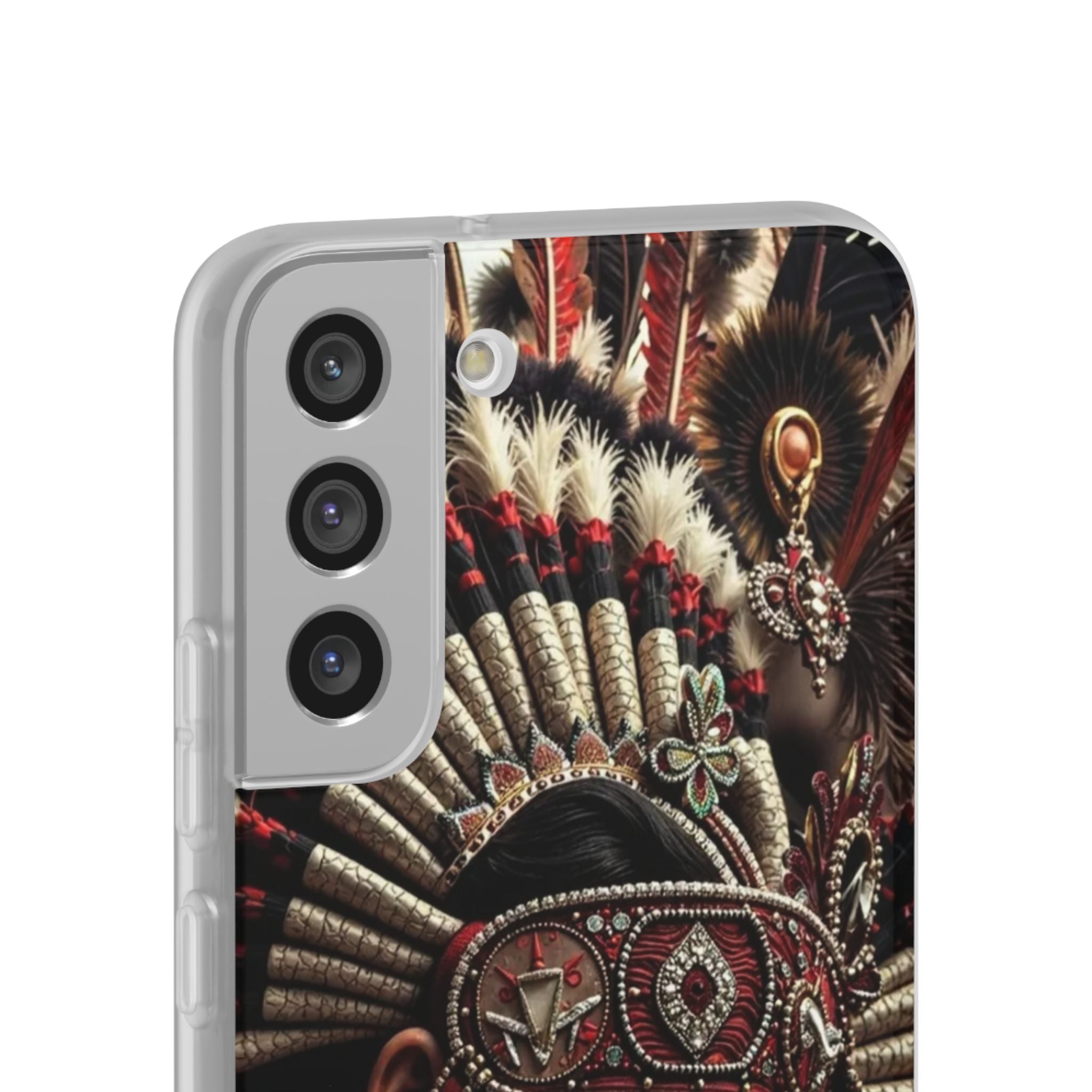 Aztec Goddess Spirit – Flexi Phone Case (iPhone & Samsung • Clear TPU • Made in USA • Personalized Option)
