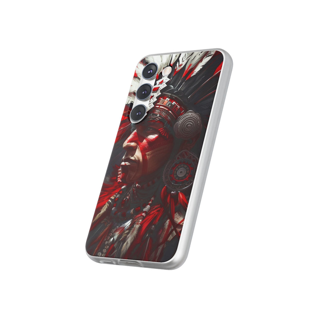 Aztec Loyal Warrior – Flexi Phone Case (iPhone & Samsung • Clear TPU • Made in USA • Personalized Option)