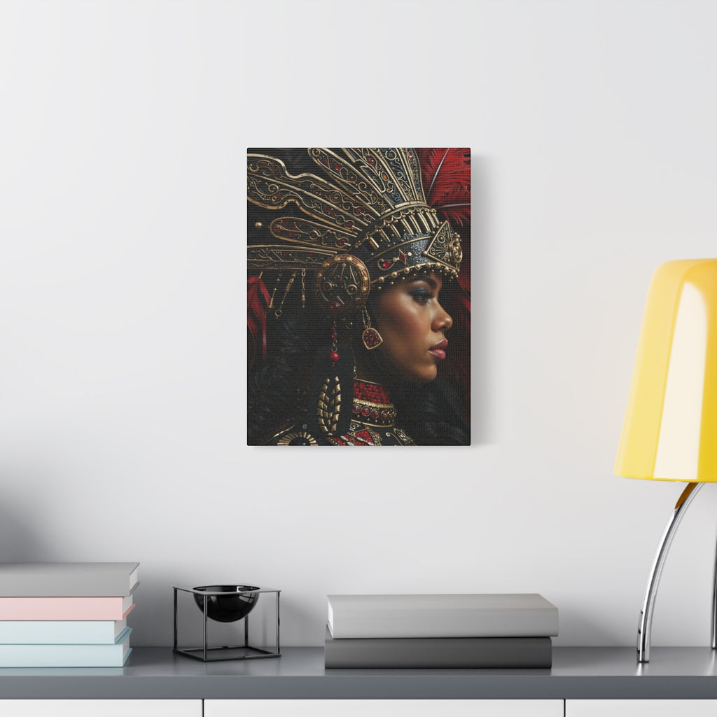 Aztec Lioness Queen – Bold Aztec Wall Art Canvas