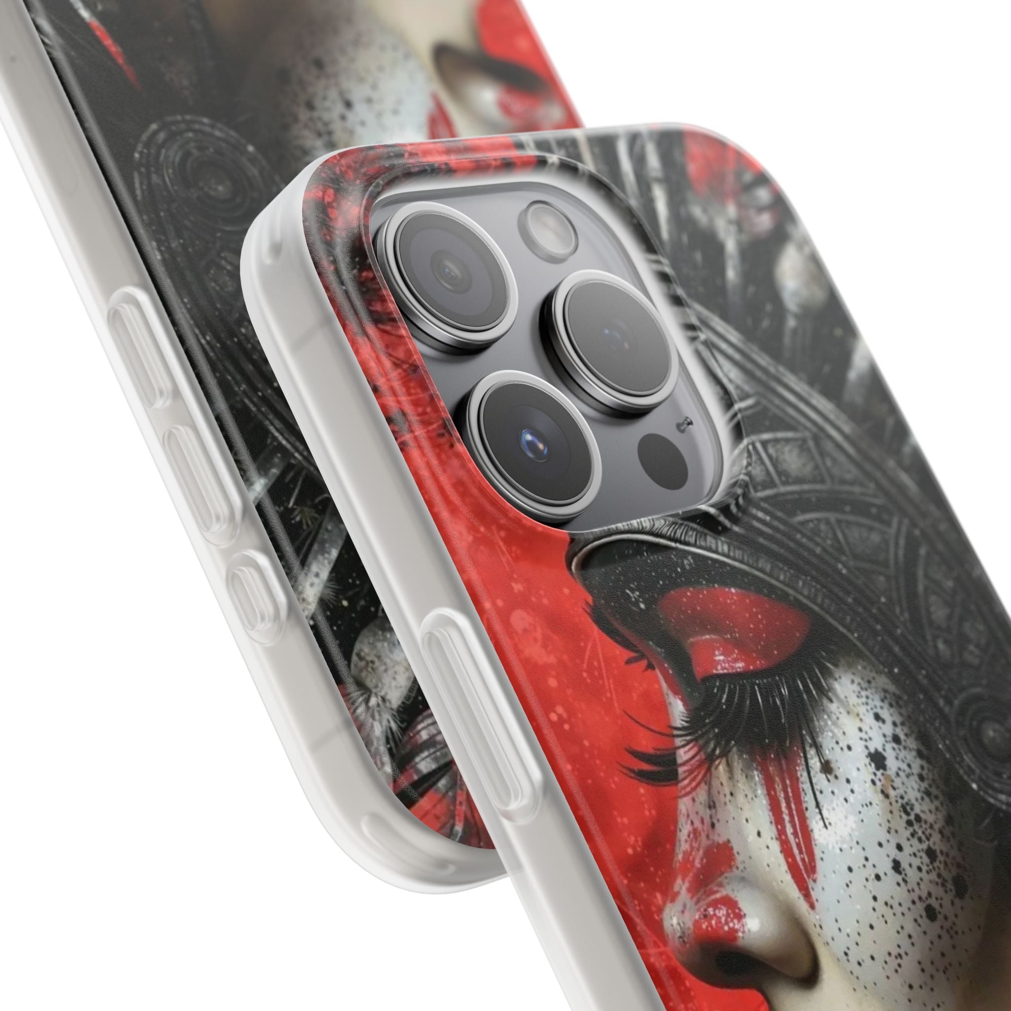 Aztec Fearless Goddess – Flexi Phone Case (iPhone & Samsung • Clear TPU • Made in USA • Personalized Option)