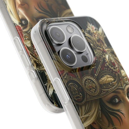 Aztec Fireheart Queen – Flexi Phone Case (iPhone & Samsung • Clear TPU • Made in USA • Personalized Option)