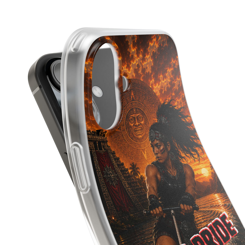 Aztec Wakeboard Female Warrior – Flexi Phone Case (iPhone & Samsung • Clear TPU • Made & Shipped in the USA • 🚚 FREE USA Shipping • Personalized Option)