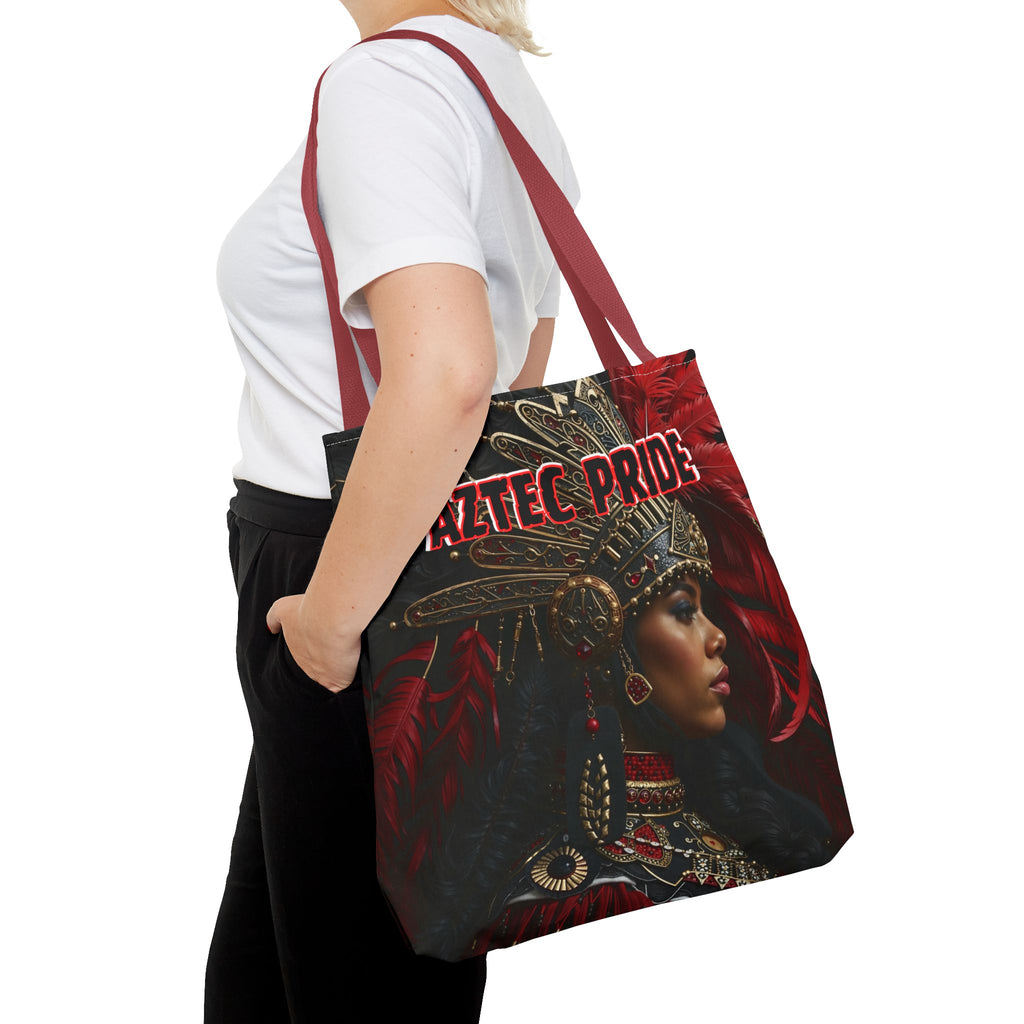 Aztec Lioness Queen Tote Bag – Aztec-Inspired Reusable Shopping Bag | GringoArte