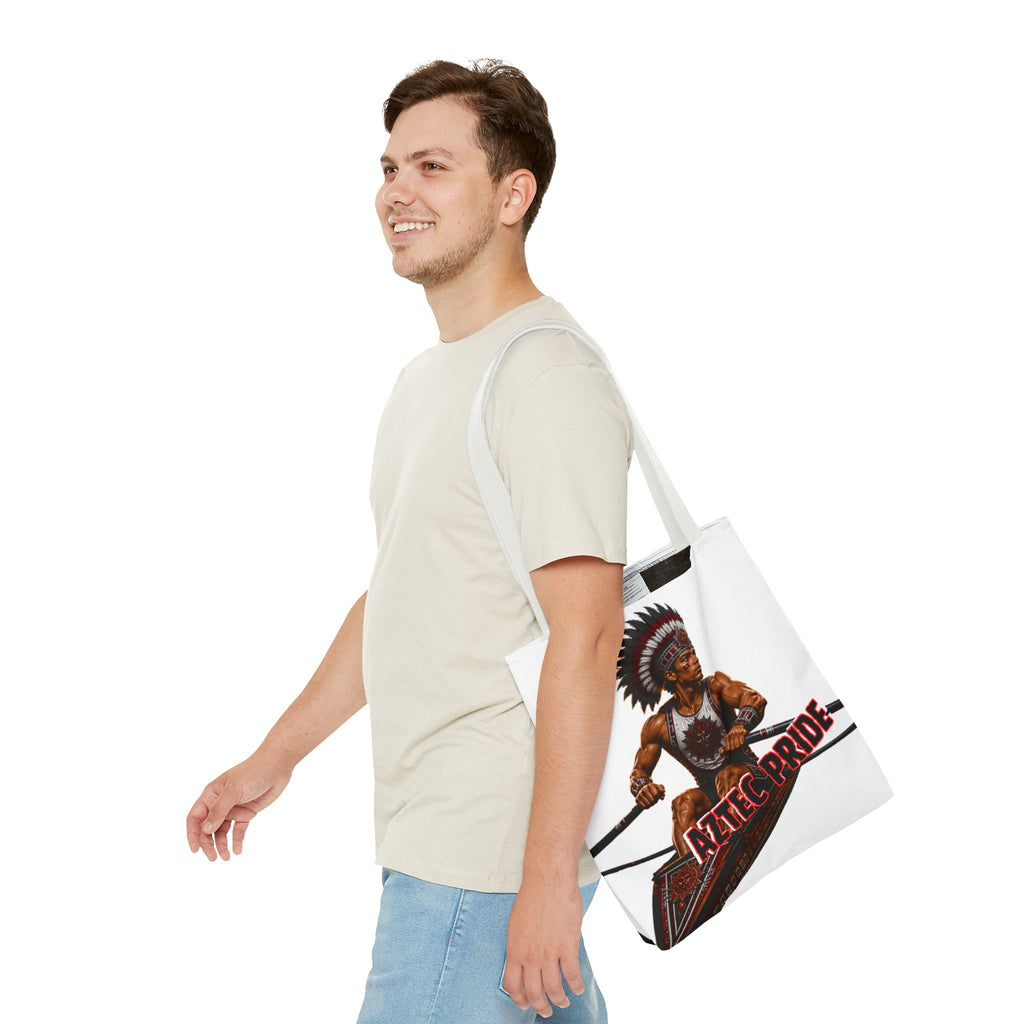 Aztec Rowing Warrior Tote Bag | Aztec-Inspired AI Art • Made & Shipped in the USA • 🚚 FREE USA Shipping • FREE Personalization