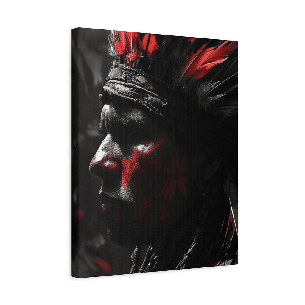 Aztec Jaguar Warrior – Bold Aztec Wall Art Canvas