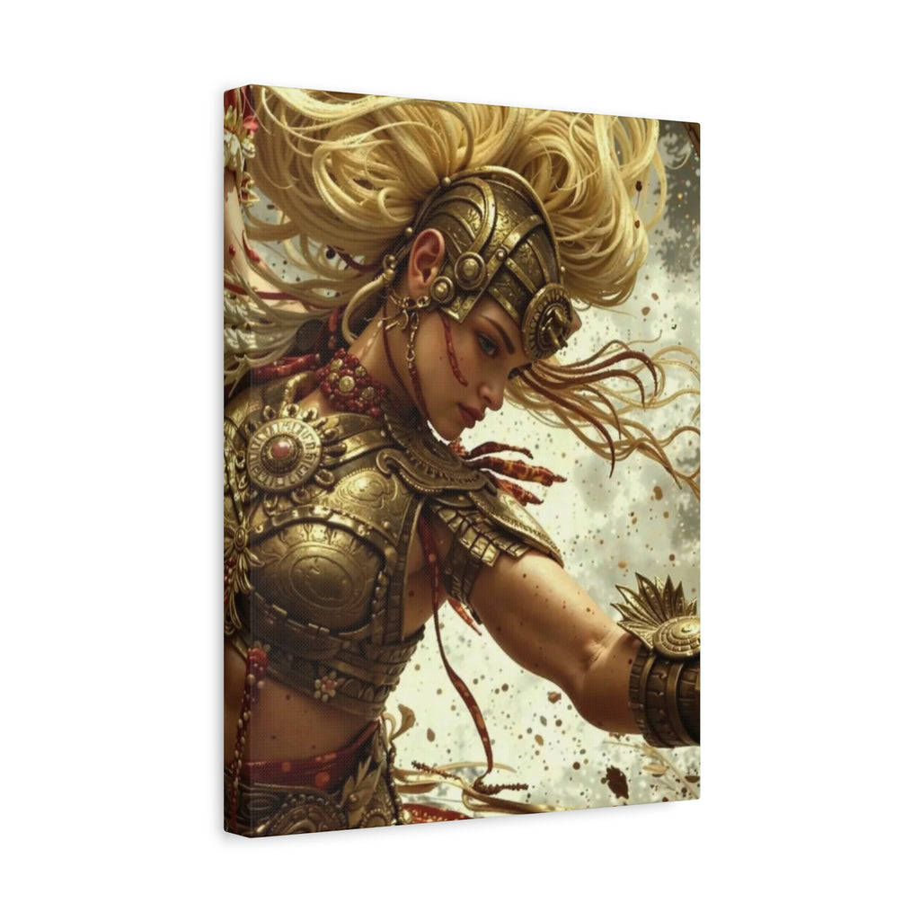 Aztec Iron Queen – Bold Aztec Wall Art Canvas