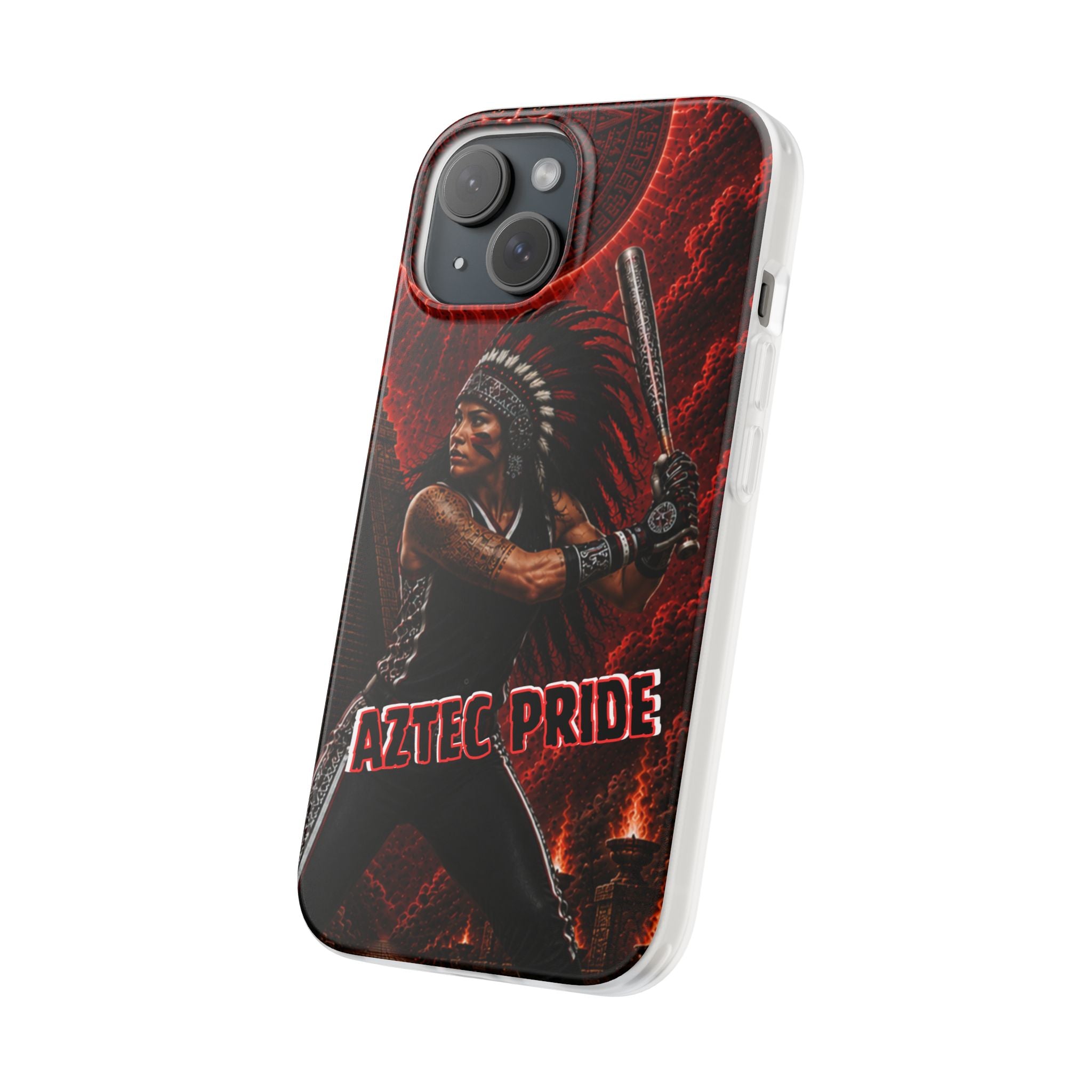 Aztec Softball Warrior – Flexi Phone Case (iPhone & Samsung • Clear TPU • Made in USA • Personalized Option)