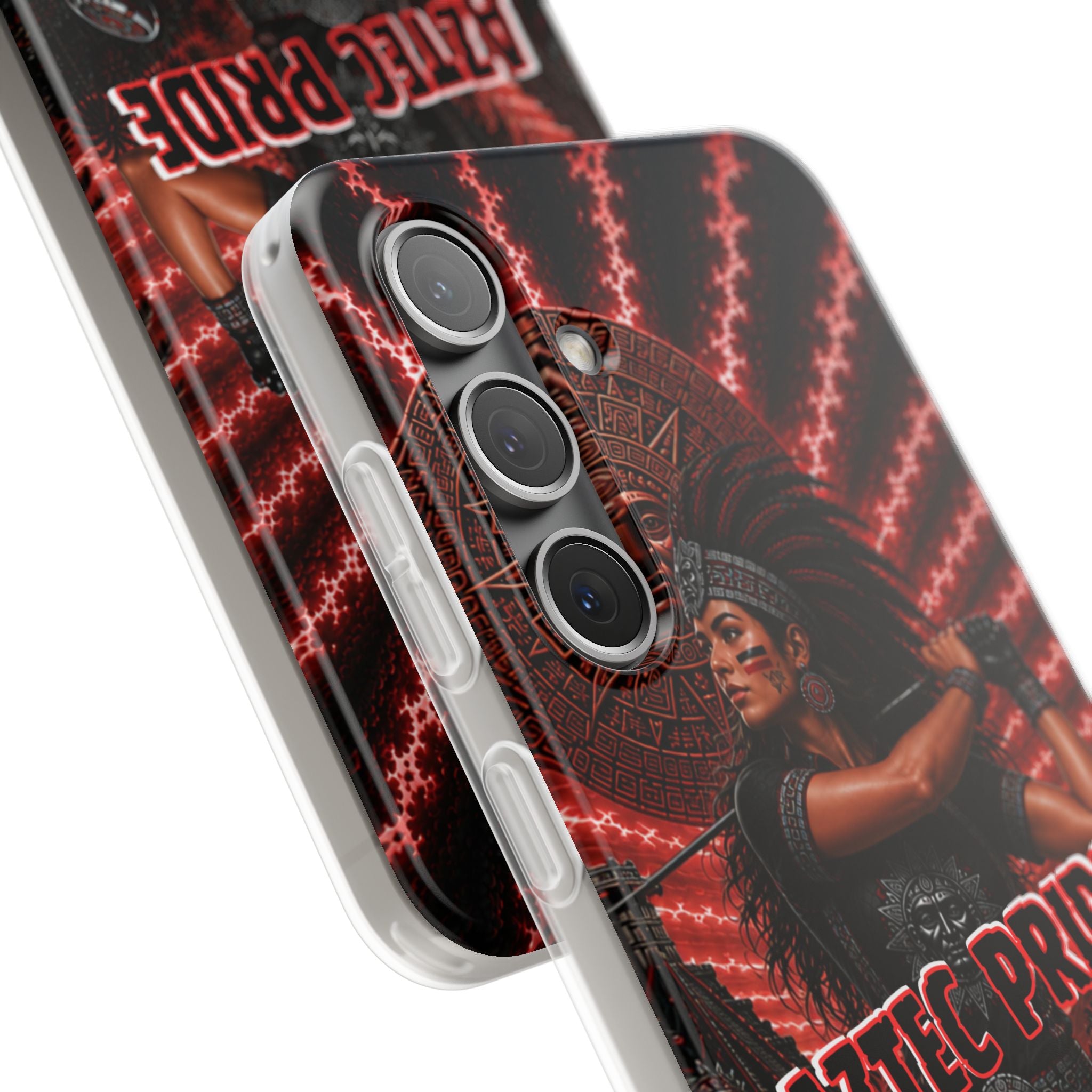 Aztec Golf Female Warrior – Flexi Phone Case (iPhone & Samsung • Clear TPU • Made & Shipped in the USA • 🚚 FREE USA Shipping • Personalized Option)