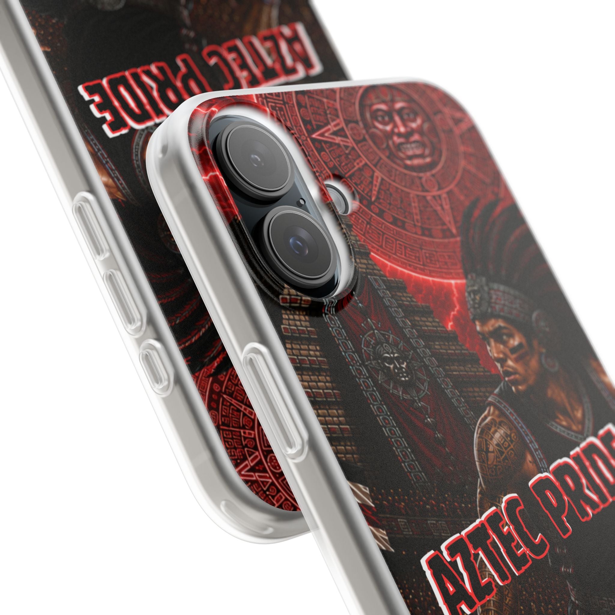 Aztec Basketall Warrior – Flexi Phone Case (iPhone & Samsung • Clear TPU • Made & Shipped in the USA • 🚚 FREE USA Shipping • Personalized Option)