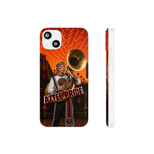 Aztec Band Warrior – Flexi Phone Case (iPhone & Samsung • Clear TPU • Made & Shipped in the USA • 🚚 FREE USA Shipping • Personalized Option)