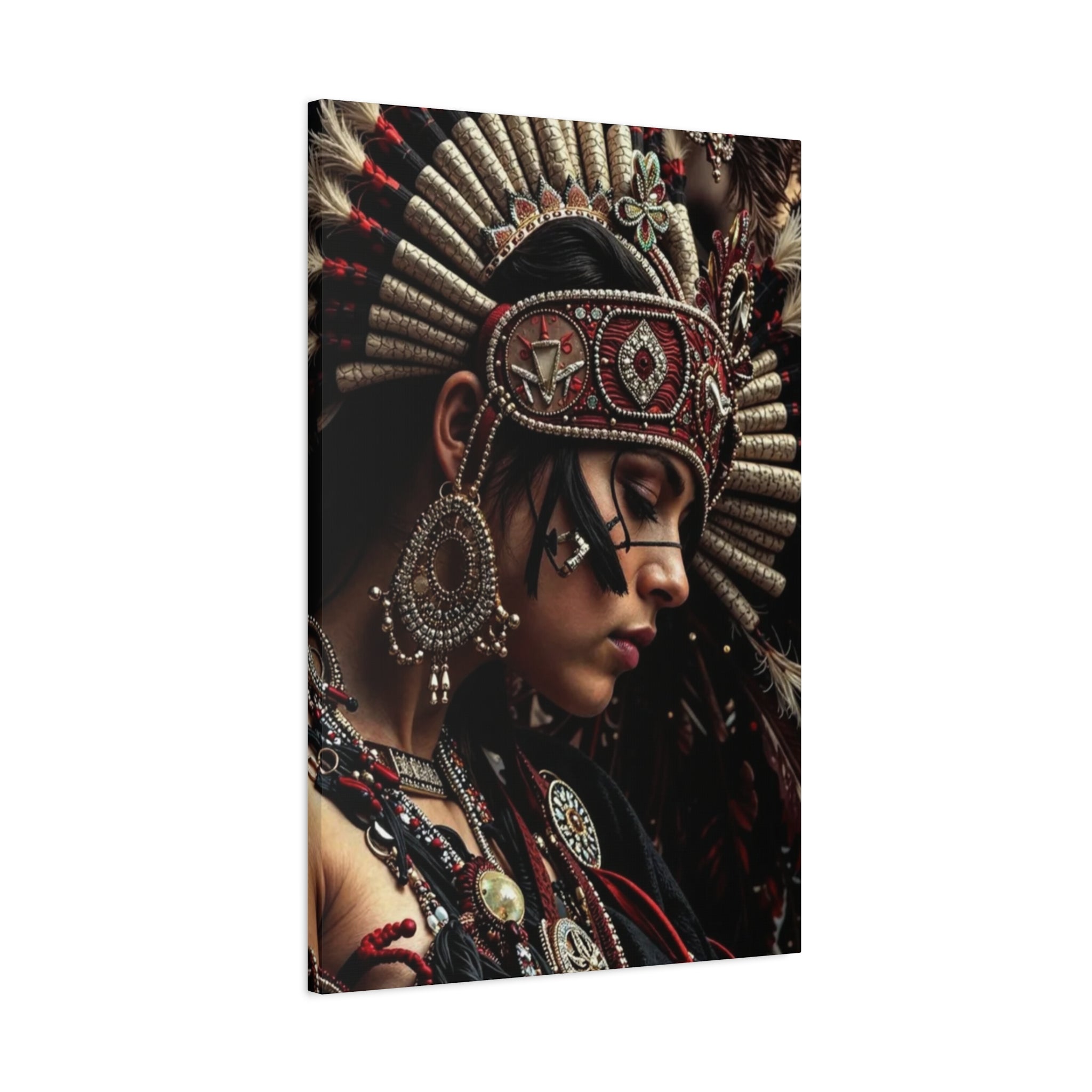 Aztec Goddess Spirit – Bold Aztec Wall Art Canvas