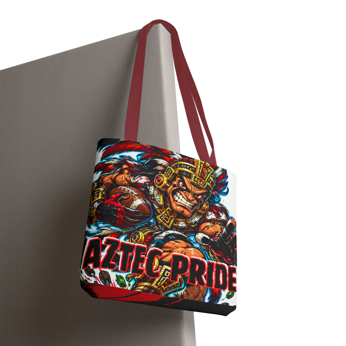 Aztec Football Savage Warrior Tote Bag