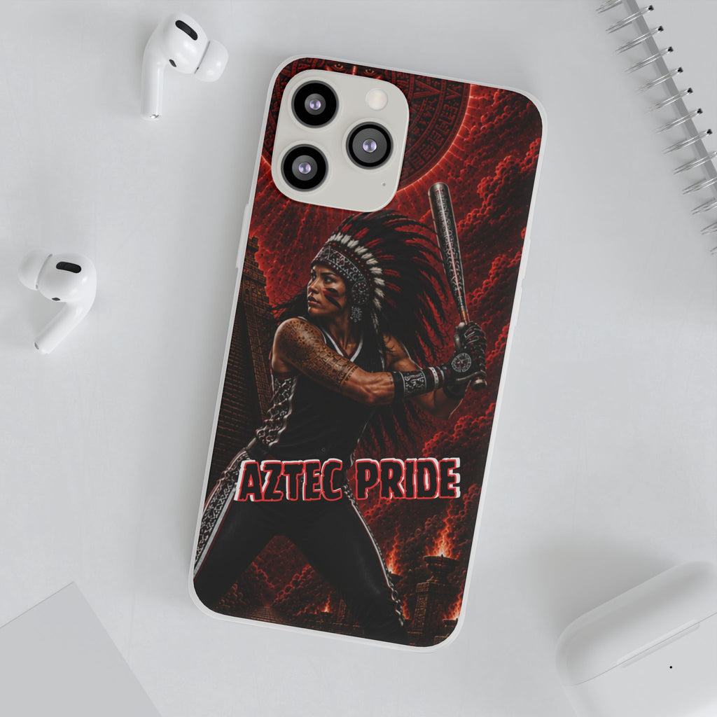 Aztec Softball Warrior – Flexi Phone Case (iPhone & Samsung • Clear TPU • Made in USA • Personalized Option)