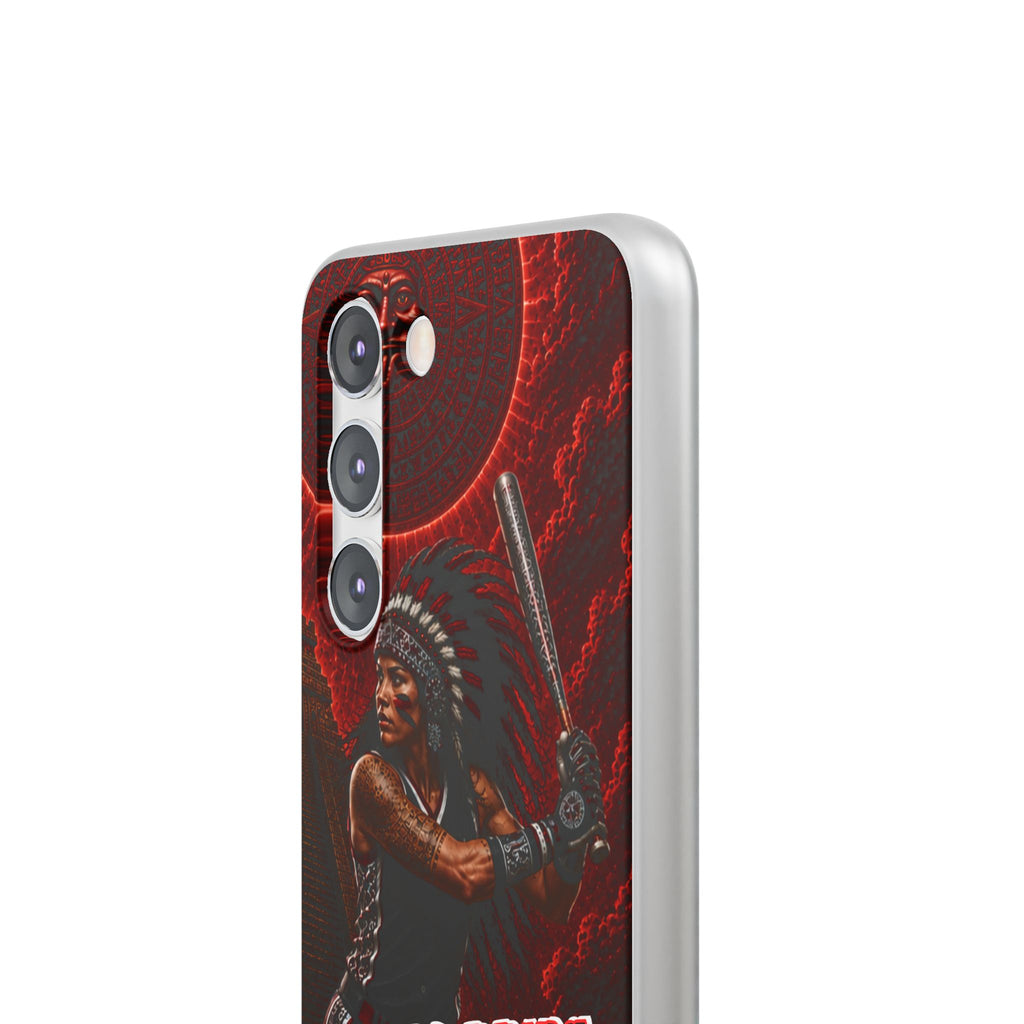 Aztec Softball Warrior – Flexi Phone Case (iPhone & Samsung • Clear TPU • Made in USA • Personalized Option)