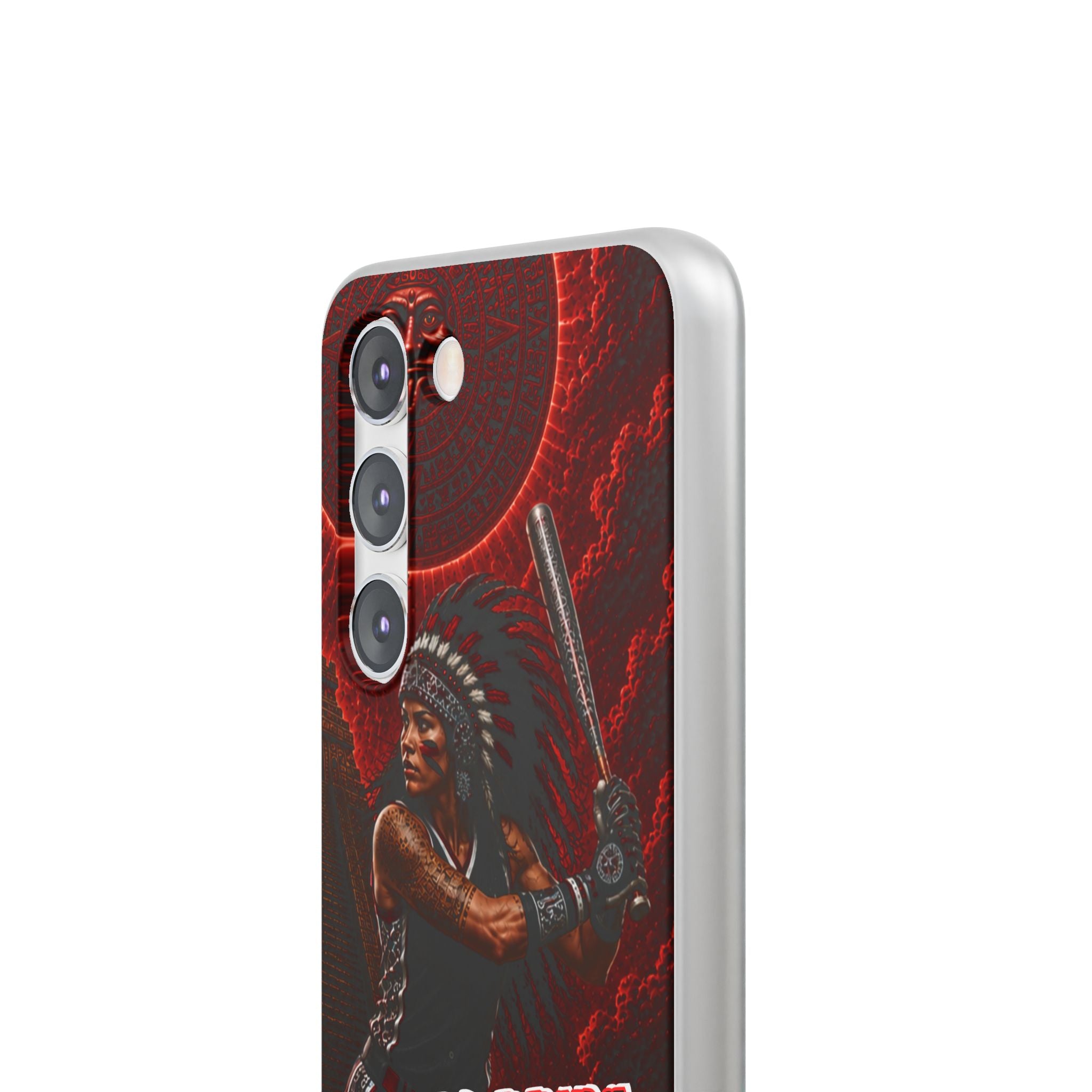 Aztec Softball Warrior – Flexi Phone Case (iPhone & Samsung • Clear TPU • Made in USA • Personalized Option)