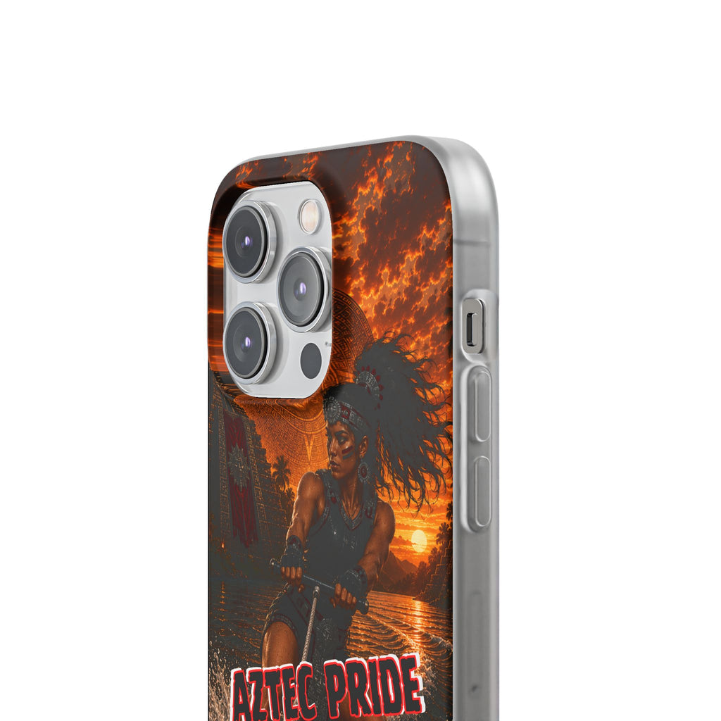 Aztec Wakeboard Female Warrior – Flexi Phone Case (iPhone & Samsung • Clear TPU • Made & Shipped in the USA • 🚚 FREE USA Shipping • Personalized Option)
