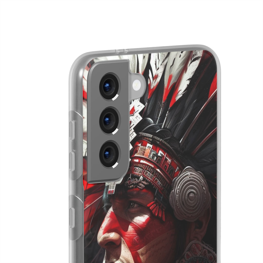 Aztec Loyal Warrior – Flexi Phone Case (iPhone & Samsung • Clear TPU • Made in USA • Personalized Option)