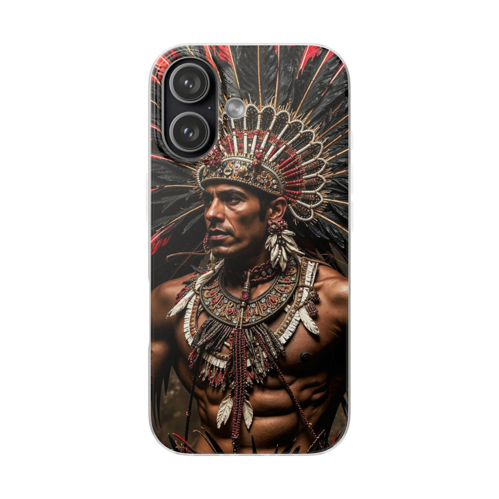 Aztec Sun Guardian – Flexi Phone Case (iPhone & Samsung • Clear TPU • Made in USA • Personalized Option)
