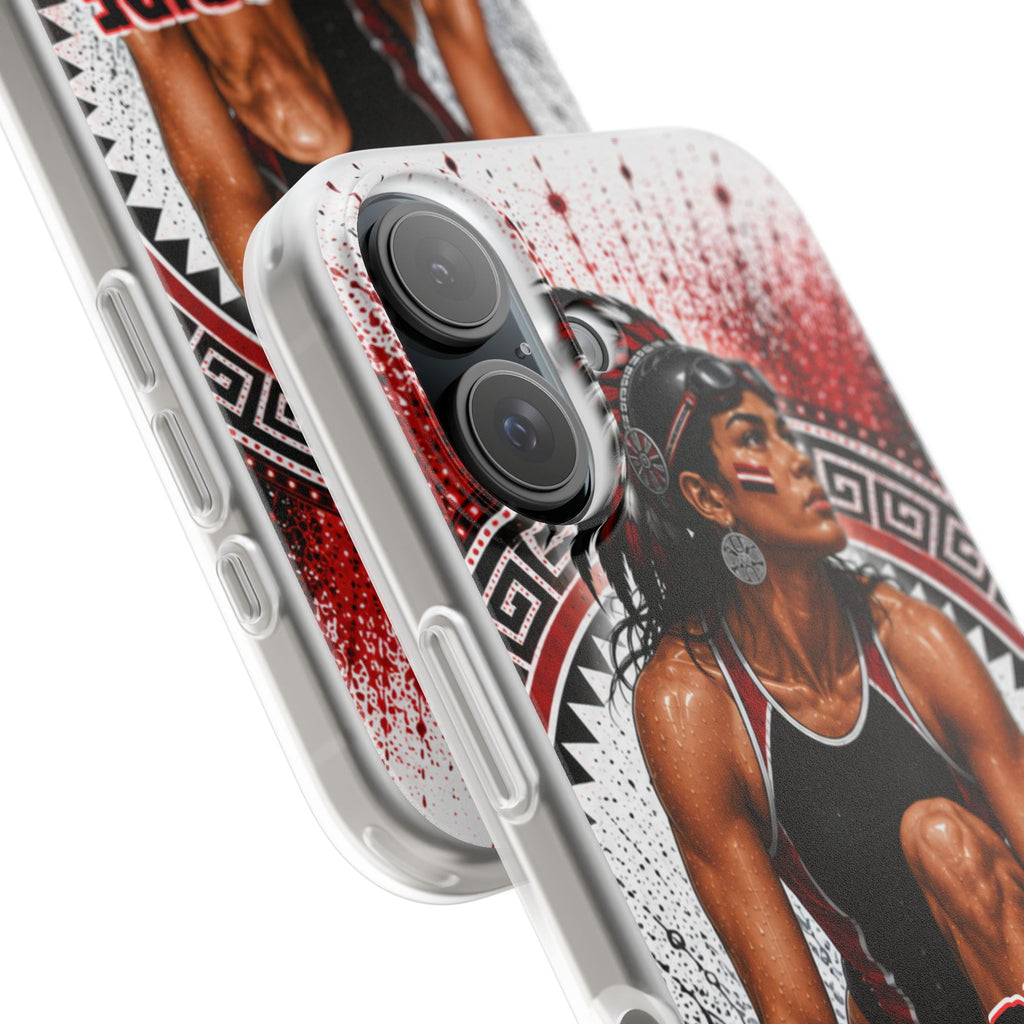Aztec Swim & Dive Warrior – Flexi Phone Case (iPhone & Samsung • Clear TPU • Made & Shipped in the USA • 🚚 FREE USA Shipping • Personalized Option)