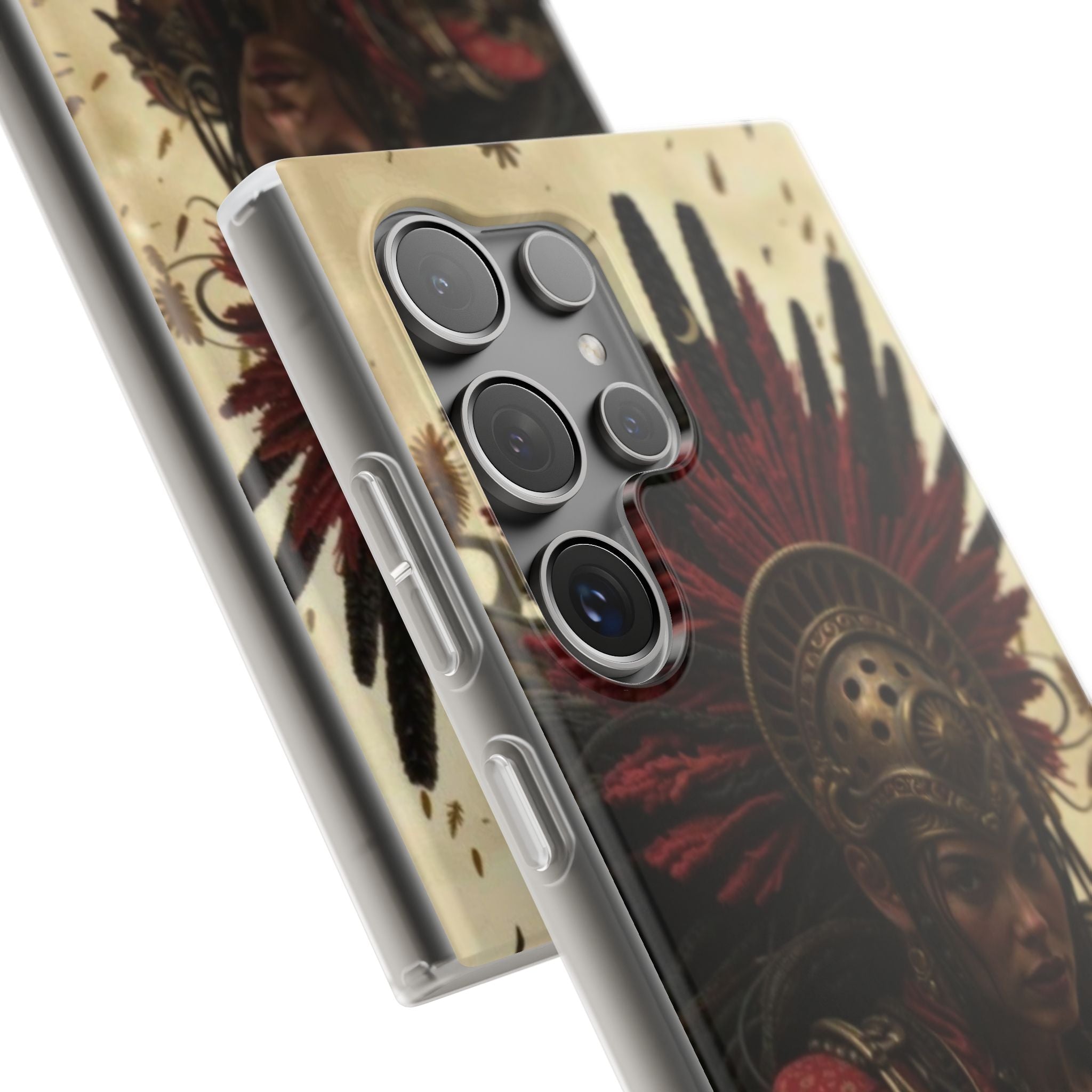 Aztec Bloodwar Queen – Flexi Phone Case (iPhone & Samsung • Clear TPU • Made in USA • Personalized Option)