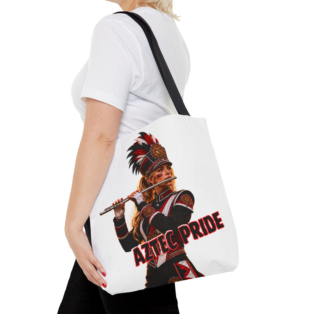 Aztec Band Warrior Tote Bag | Aztec-Inspired AI Art • Made & Shipped in the USA • 🚚 FREE USA Shipping • FREE Personalization
